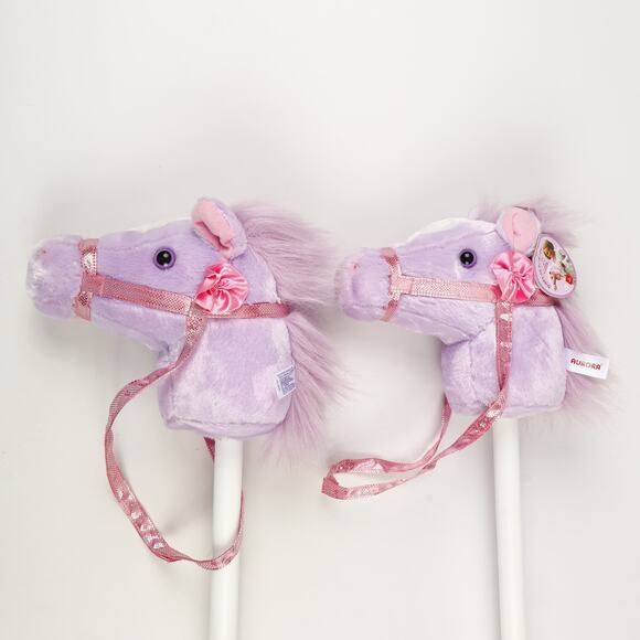 Lot of 2 Aurora Giddy Up Friends Purple Horse 36'' Riding Stick 2024 - Picture 2 of 13